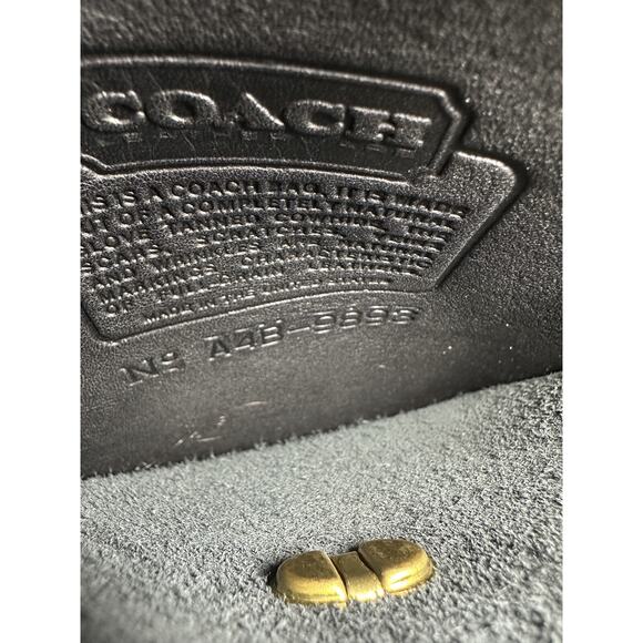 Vintage Coach Black Leather Scooter Flap Turnlock Closure Crossbody Bag 9893 - Picture 13 of 16